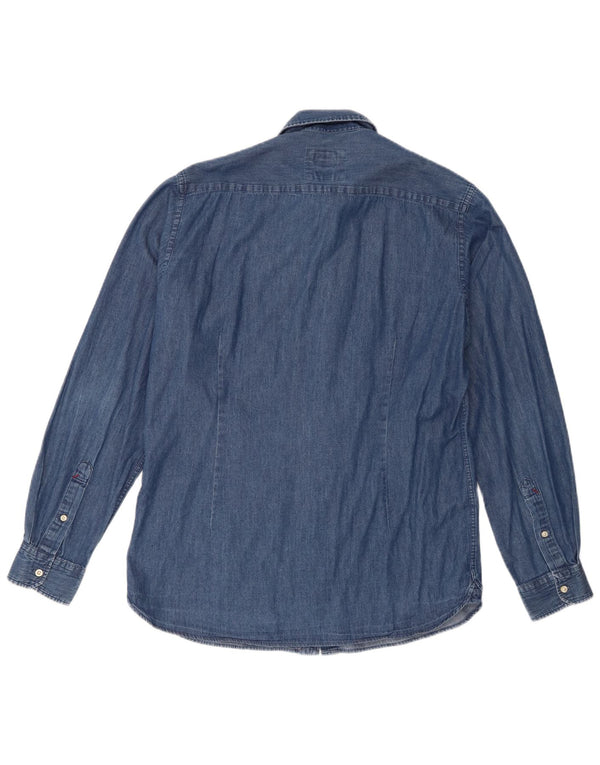 U.S. Polo Assn. Chemise en jean coupe slim pour homme, grand bleu