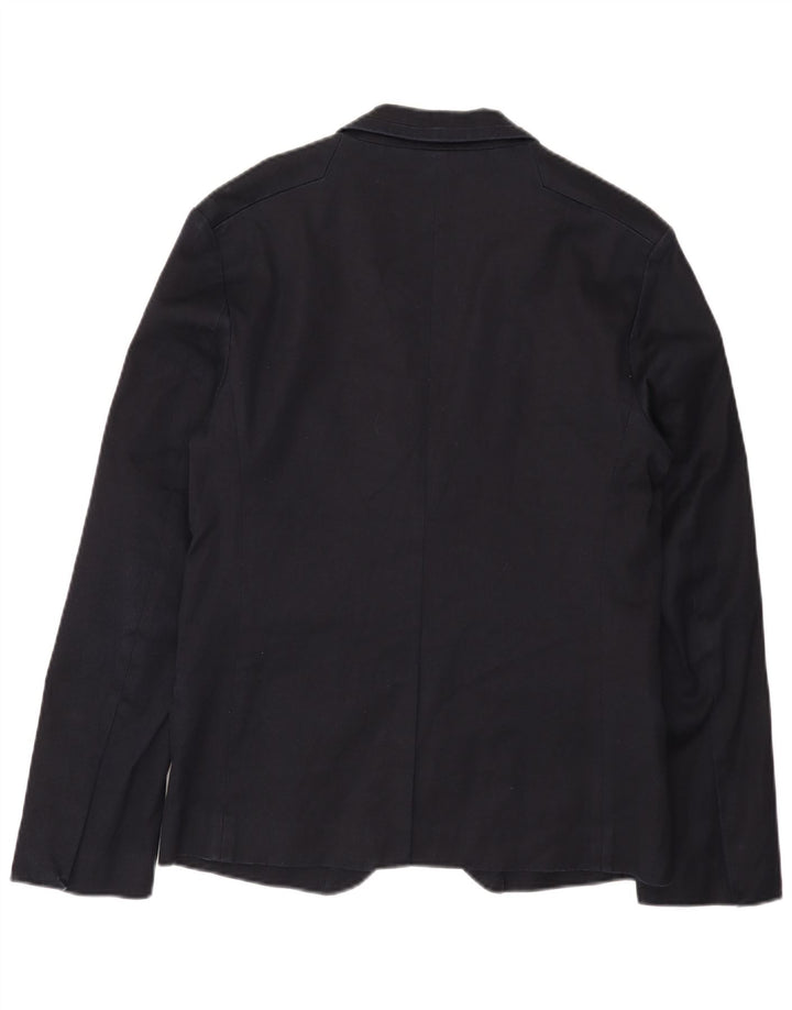 Armani Exchange Veste blazer à 2 boutons pour homme UK 38 en coton bleu marine moyen