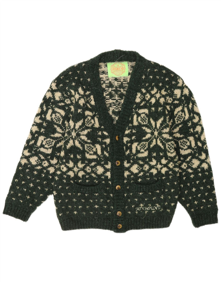 Foxhound Cardigan pour homme Vert moyen Fair Isle