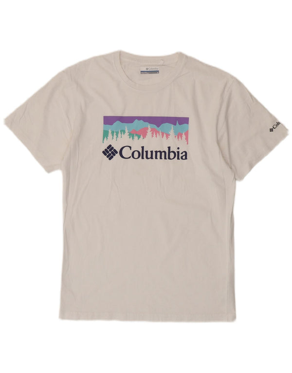 Columbia T-Shirt Graphique Homme Petit Blanc Coton