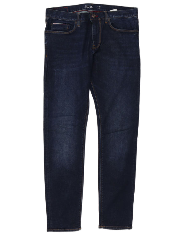 Tommy Hilfiger Jean Skinny Layton Homme W34 L32 Bleu Marine Coton