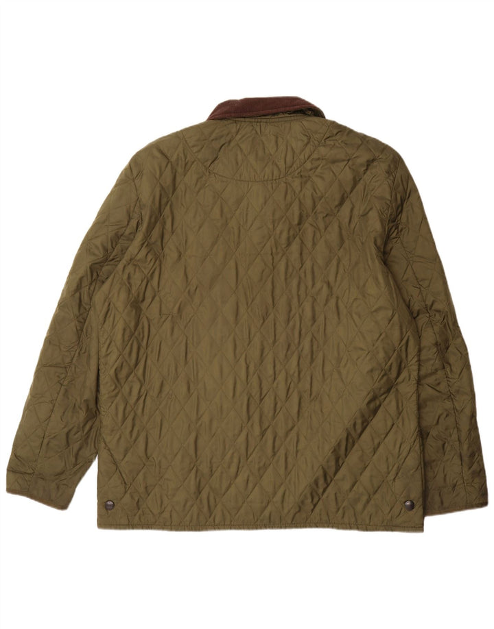Barbour Veste matelassée pour homme UK 42 XL Kaki Colourblock