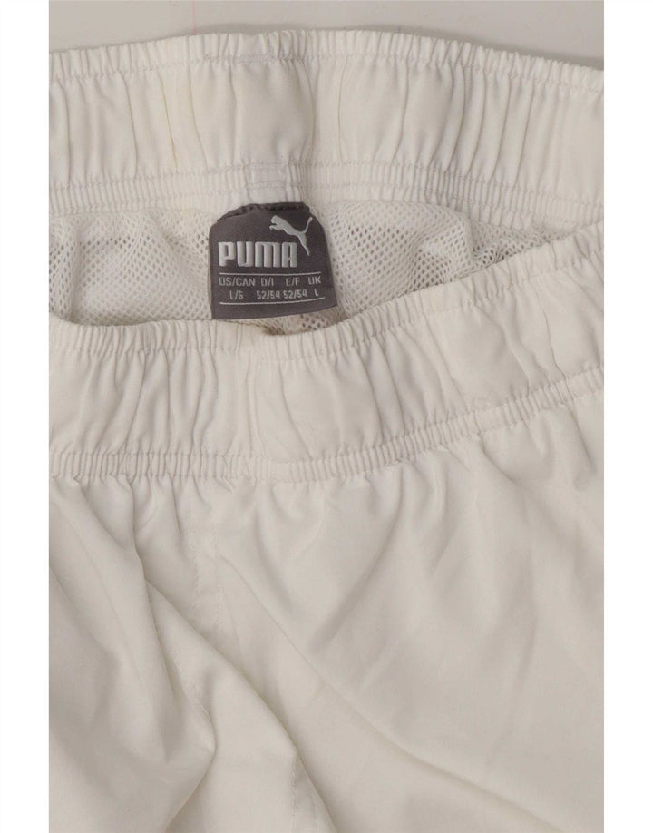 Puma Short de Sport Homme Blanc Large