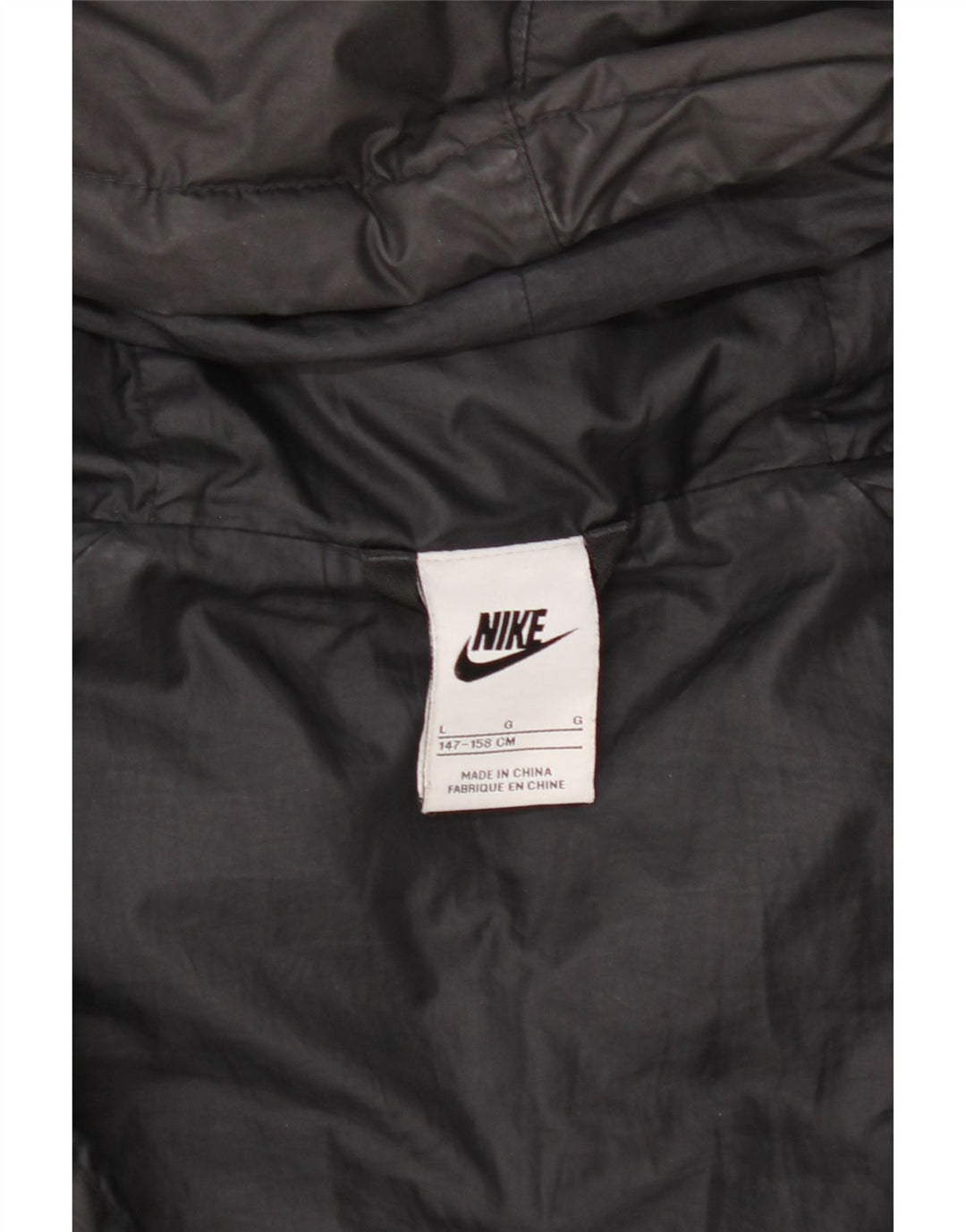 Nike Veste matelassée à capuche pour garçon 12-13 ans Large Noir Polyester