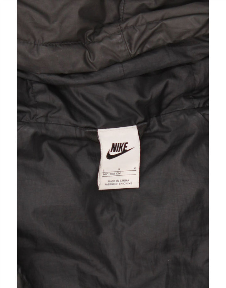 Nike Veste matelassée à capuche pour garçon 12-13 ans Large Noir Polyester