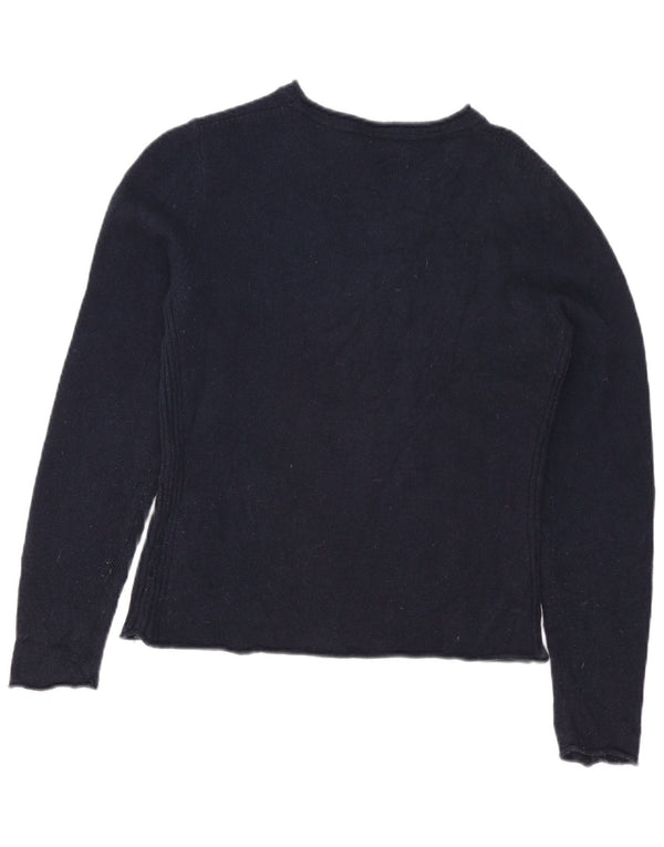Tommy Hilfiger Pull col bateau pour femme UK 14 Large Bleu marine Laine