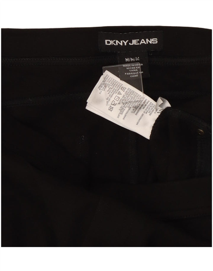Dkny Pantalon Slim Casual Femme Moyen W30 L27 Noir Viscose
