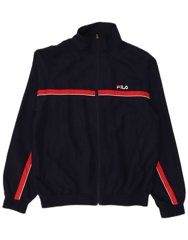 Fila Homme Survêtement Top Veste Large Bleu Marine Rayé Polyester
