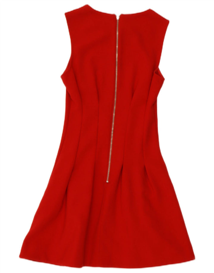 TOPSHOP Robe trapèze sans manches pour femme UK 6 XS Rouge Polyester