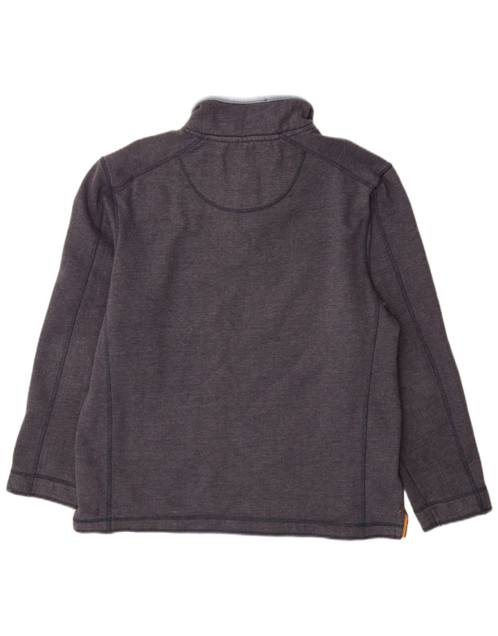 WEIRD FISH Sweat-shirt à col zippé pour homme en coton bleu marine Taille L