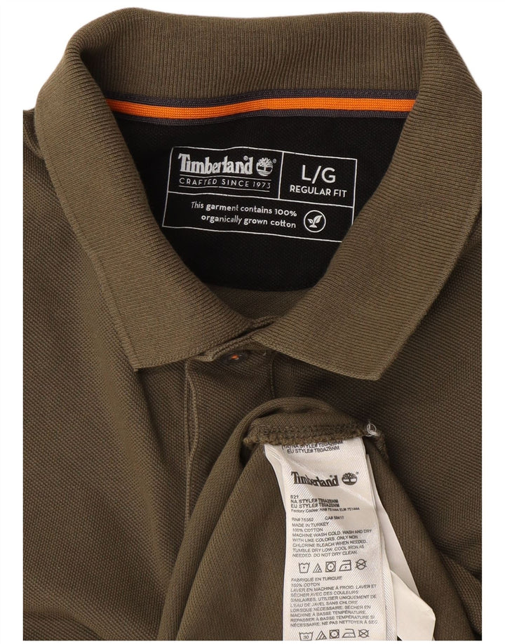 Timberland Polo Regular Fit Homme Grand Kaki Coton