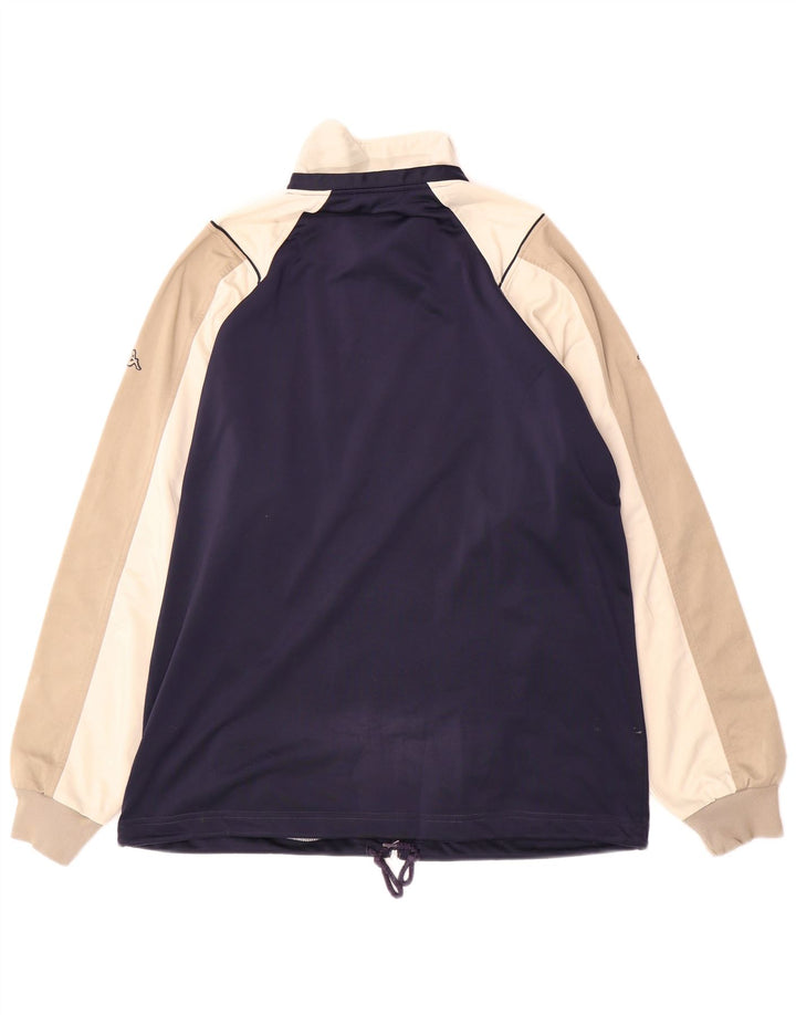 Kappa Veste de survêtement pour homme Taille L Bleu marine Colourblock
