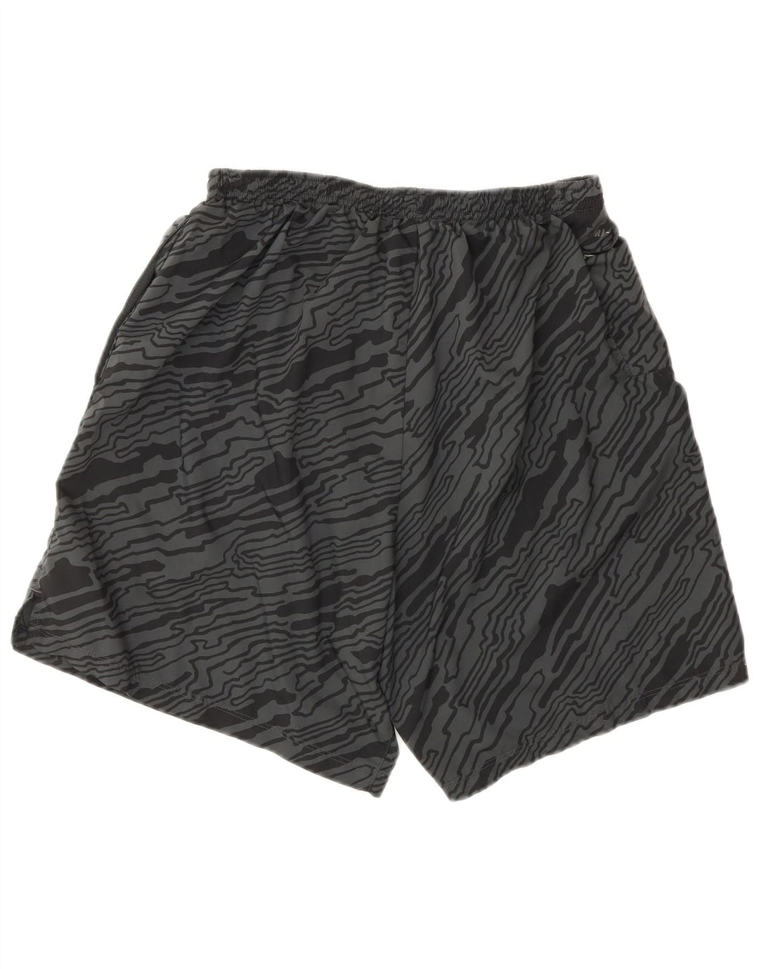 NIKE Short de sport Dri Fit pour hommes à motif abstrait, grand, gris, polyester