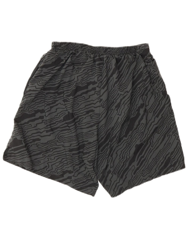 NIKE Short de sport Dri Fit pour hommes à motif abstrait, grand, gris, polyester