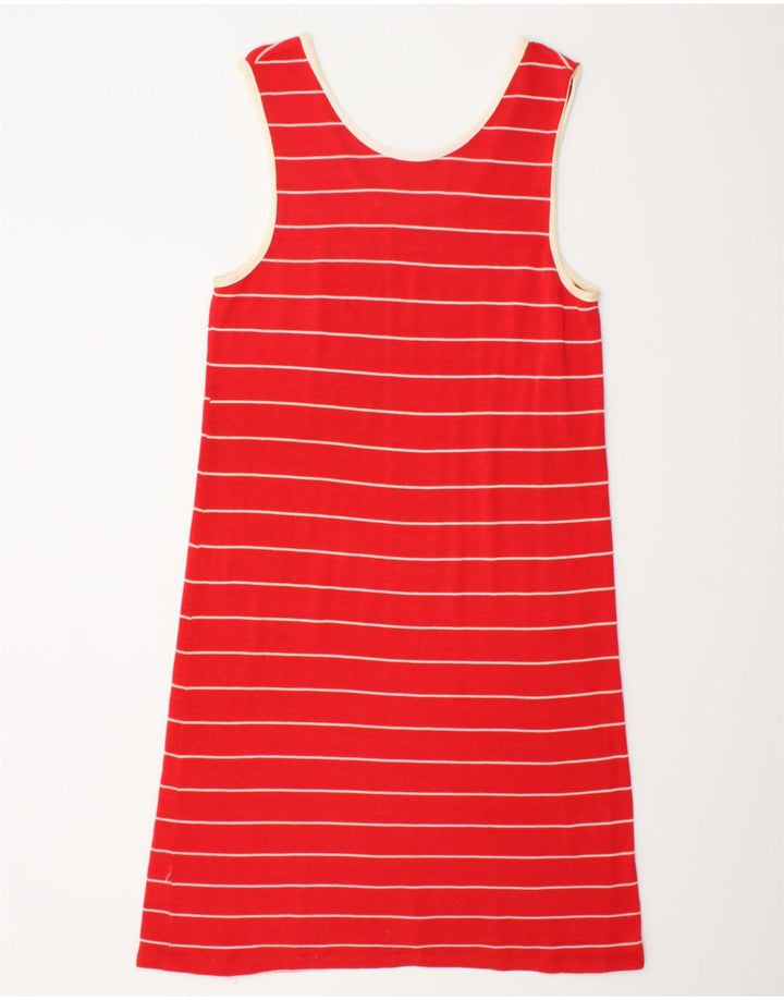 VINTAGE Womens Sundress UK 10 Small Red Striped Vintage Vintage and Second-Hand Vintage from Messina Hembry 