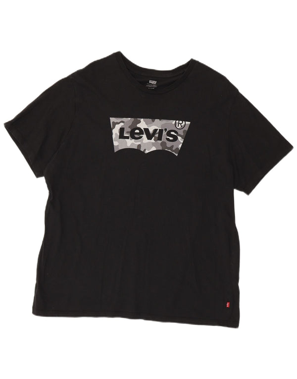 LEVI'S T-Shirt Graphique Homme XL Noir Coton