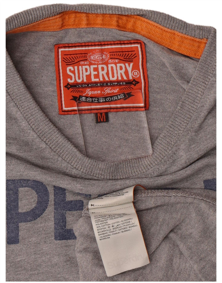 Superdry T-Shirt Graphique Homme Gris Moyen Polyester