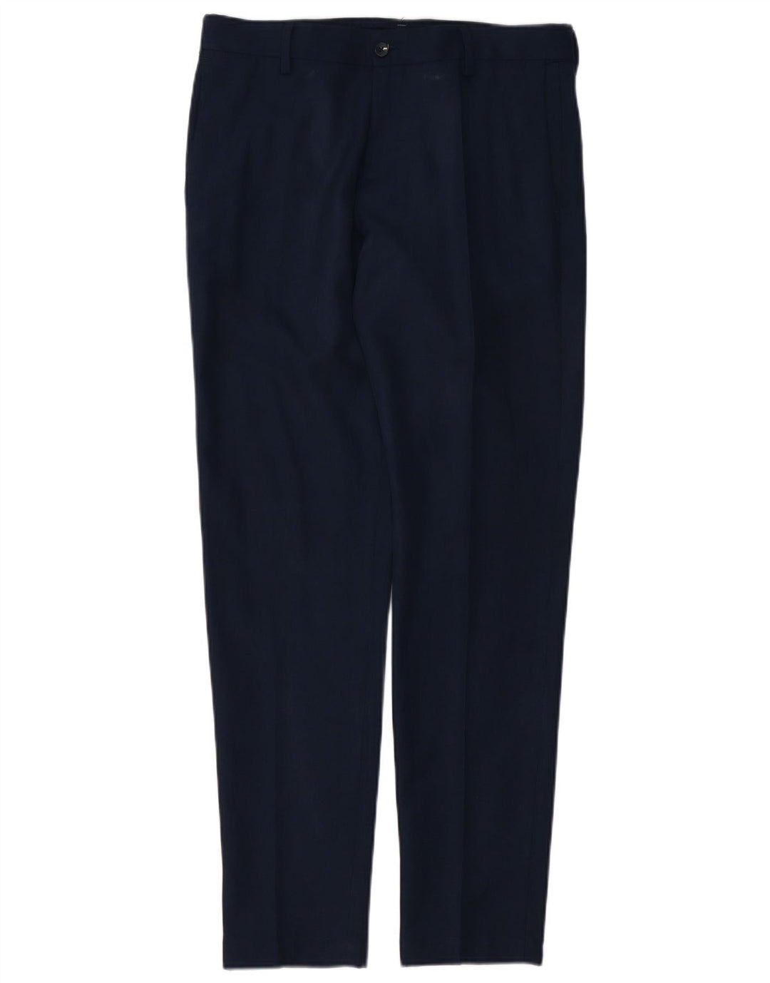 Zara Pantalon de costume slim pour homme EU 40 Medium W31 L32 Bleu marine Polyester