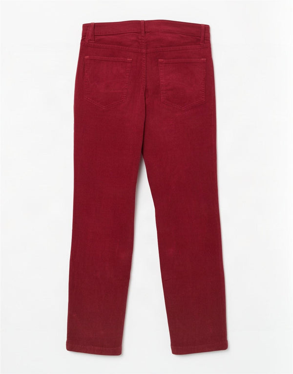 Pantalon droit en velours côtelé White Stuff pour femme UK 12 Medium W30 L30 Rouge