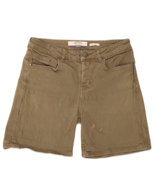 Fat Face Short décontracté pour femme UK 8 Small W28 Kaki Coton