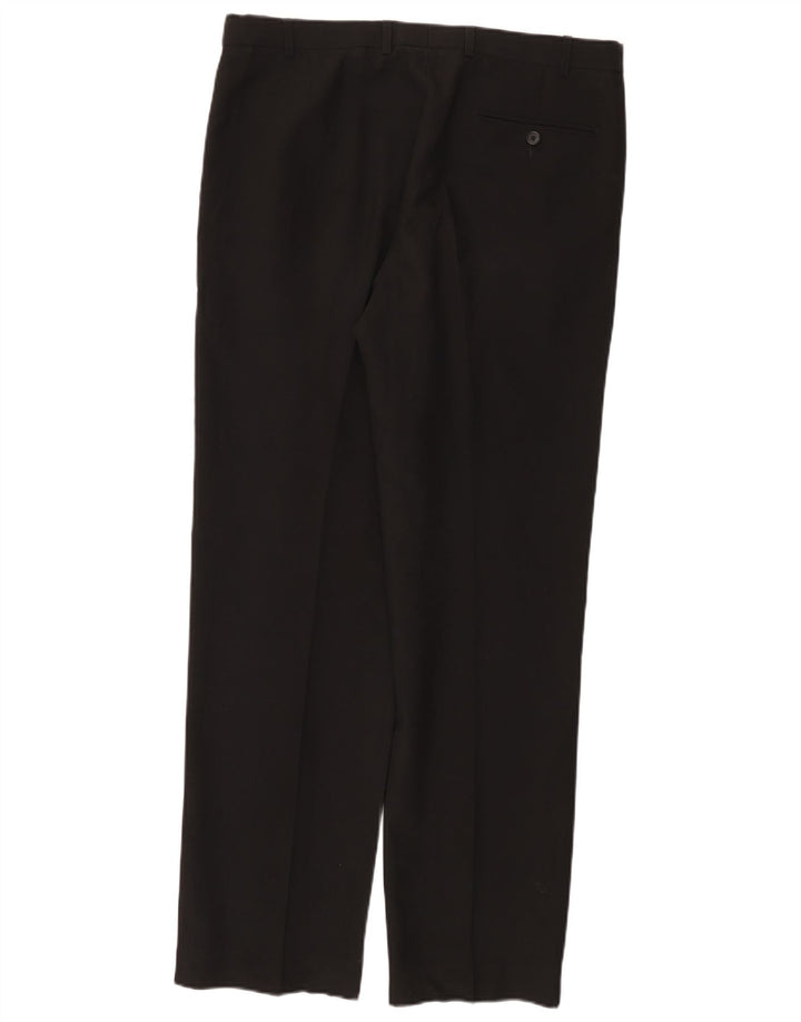 MARKS & SPENCER Pantalon de costume coupe classique pour homme W36 L33 Noir Polyester