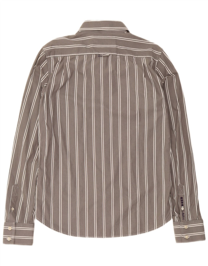 Superdry Chemise Homme XL Gris Rayé Coton