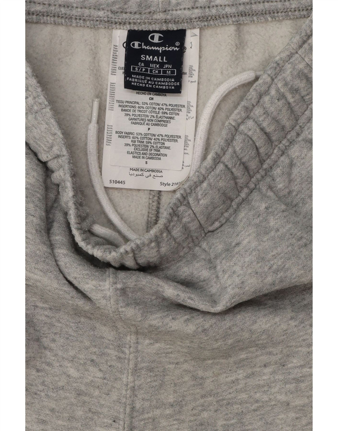 Champion Pantalon de Survêtement Homme Joggers Petit Gris Coton