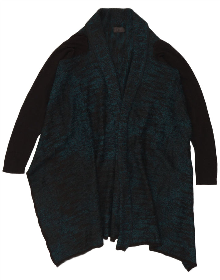 Diesel Cardigan long surdimensionné pour femme UK 10 Petite laine verte