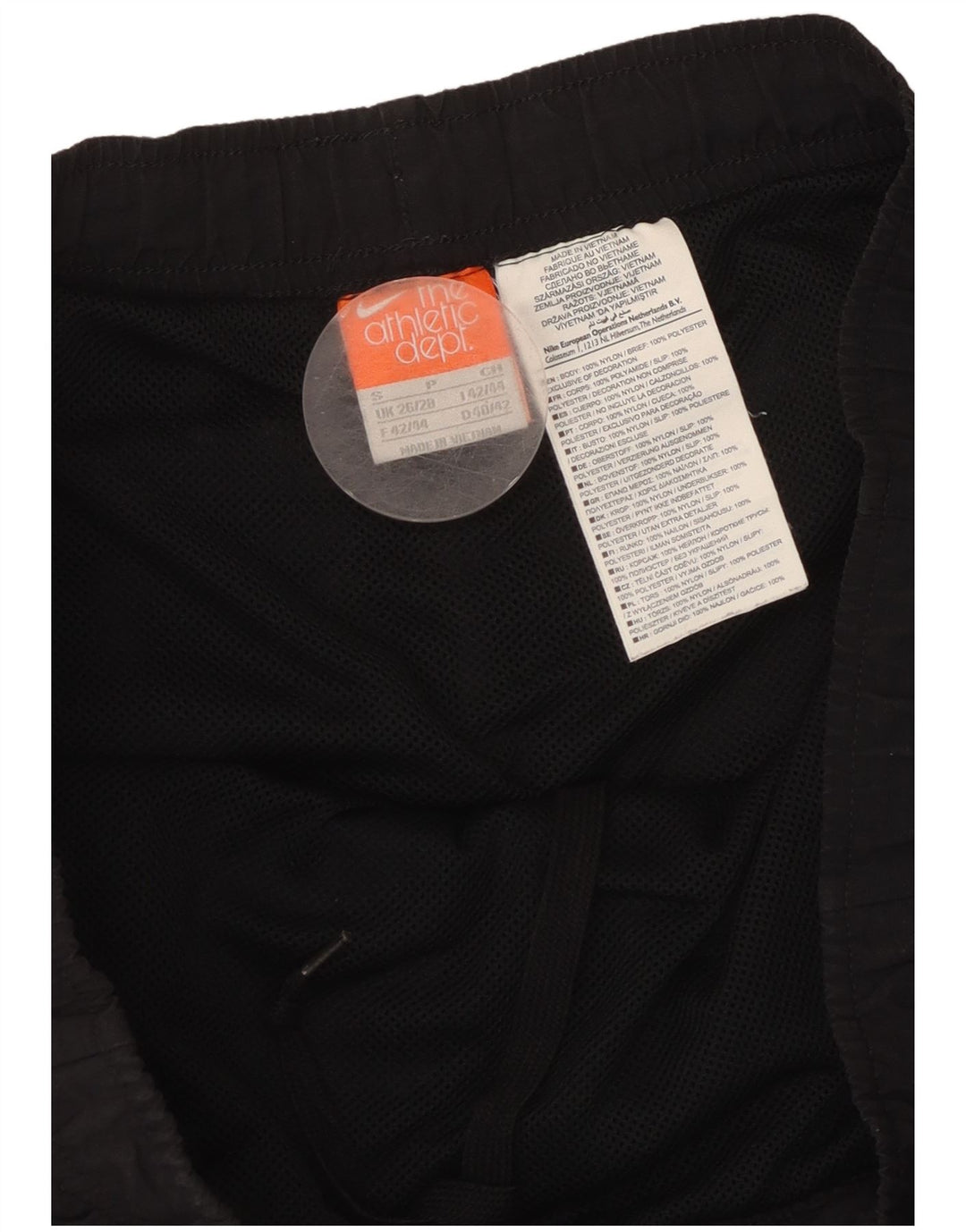 NIKE Short de sport graphique pour hommes, petit, en nylon noir