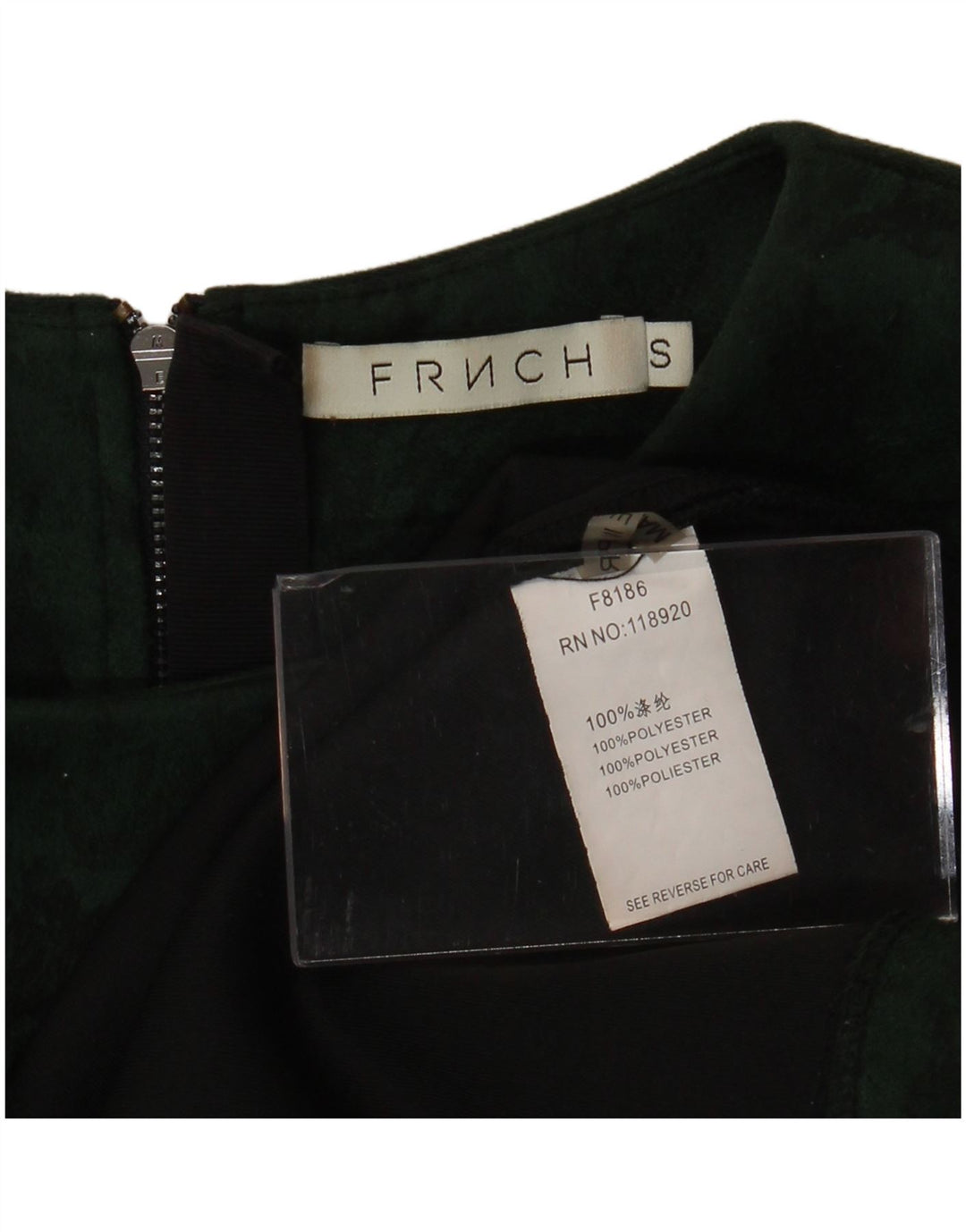 FRNCH Chemisier court pour femme UK 46 Petit vert floral en polyester