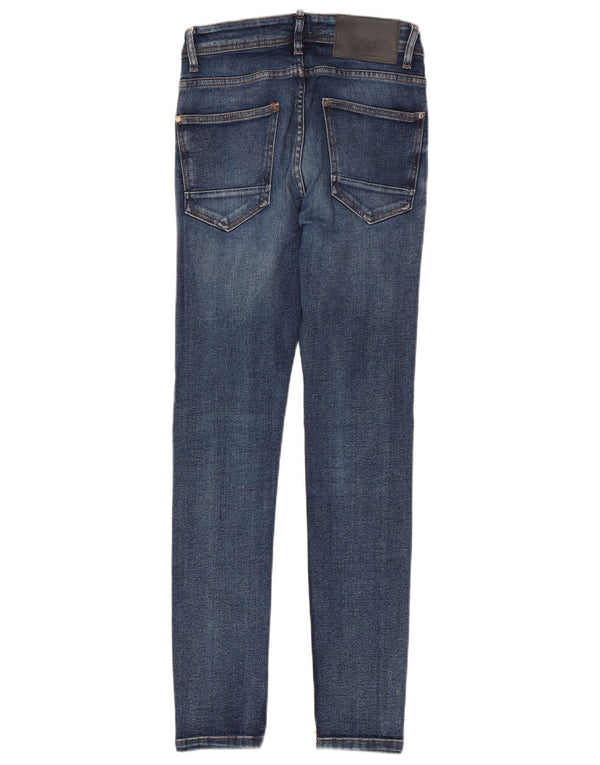 Zara Jean skinny pour homme EU 36 XS W28 L29 Bleu Coton