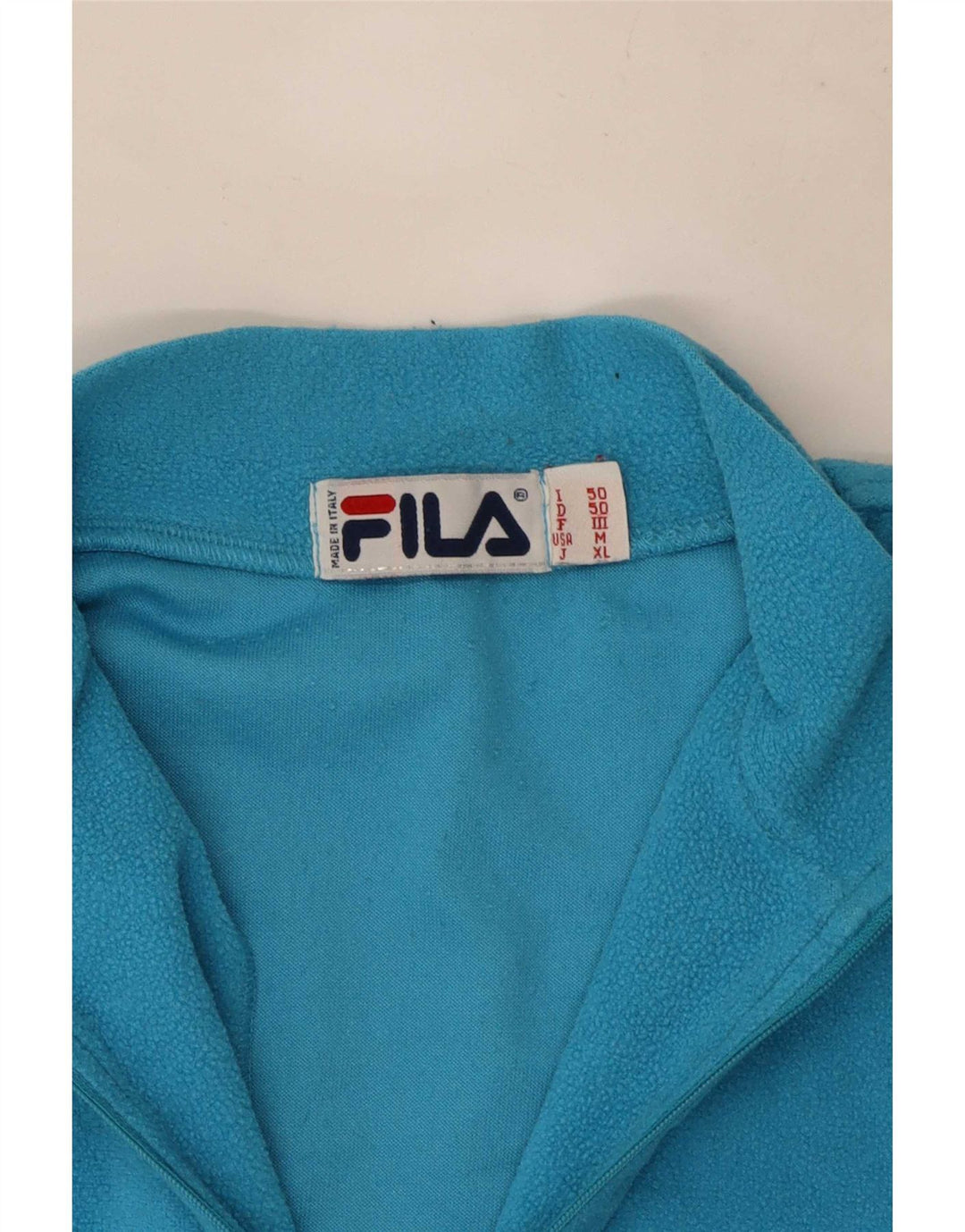 Fila Pull polaire à col zippé pour homme IT 50 Bleu moyen