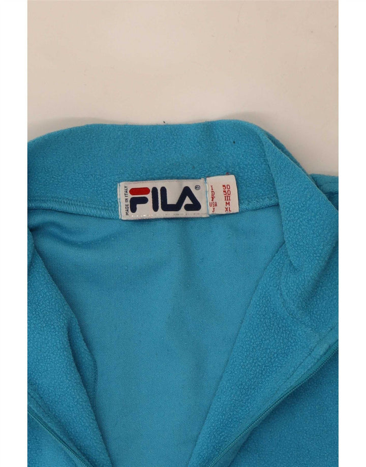 Fila Pull polaire à col zippé pour homme IT 50 Bleu moyen