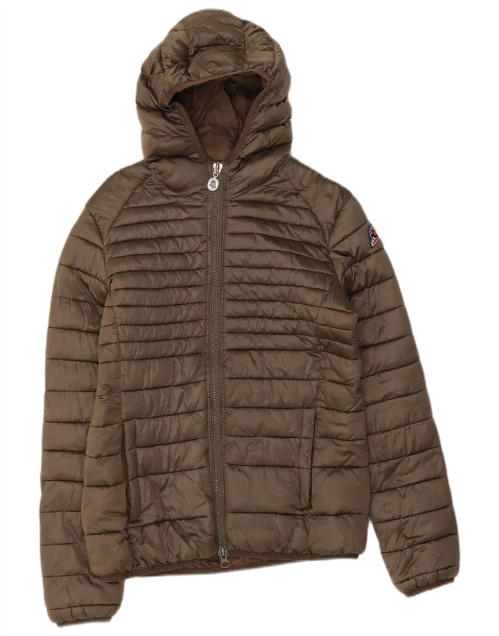Invicta Veste matelassée à capuche pour femme UK 14 Large Kaki Polyamide