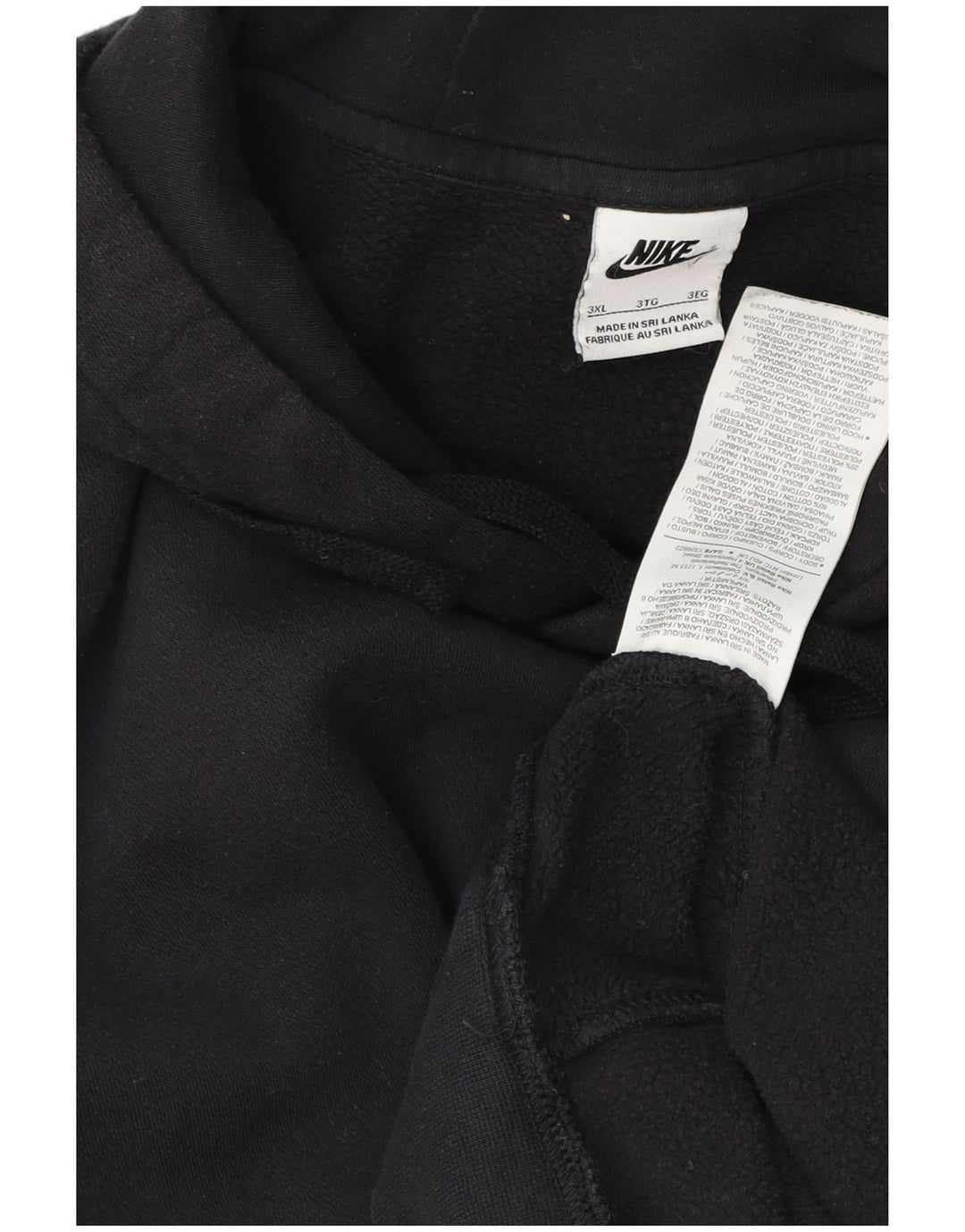 Nike Pull à capuche pour homme en coton noir 3XL