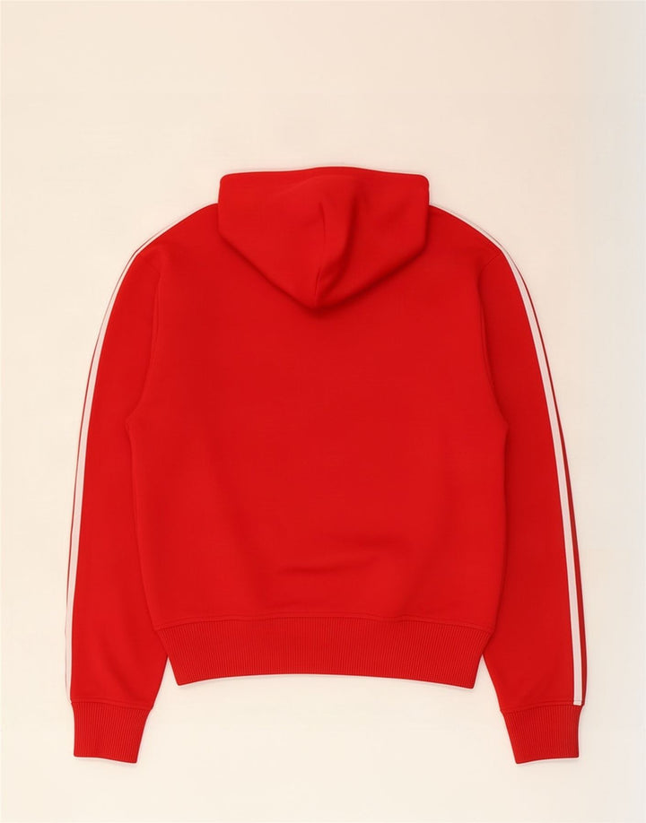Adidas Pull à capuche zippé pour homme Rouge moyen Polyester