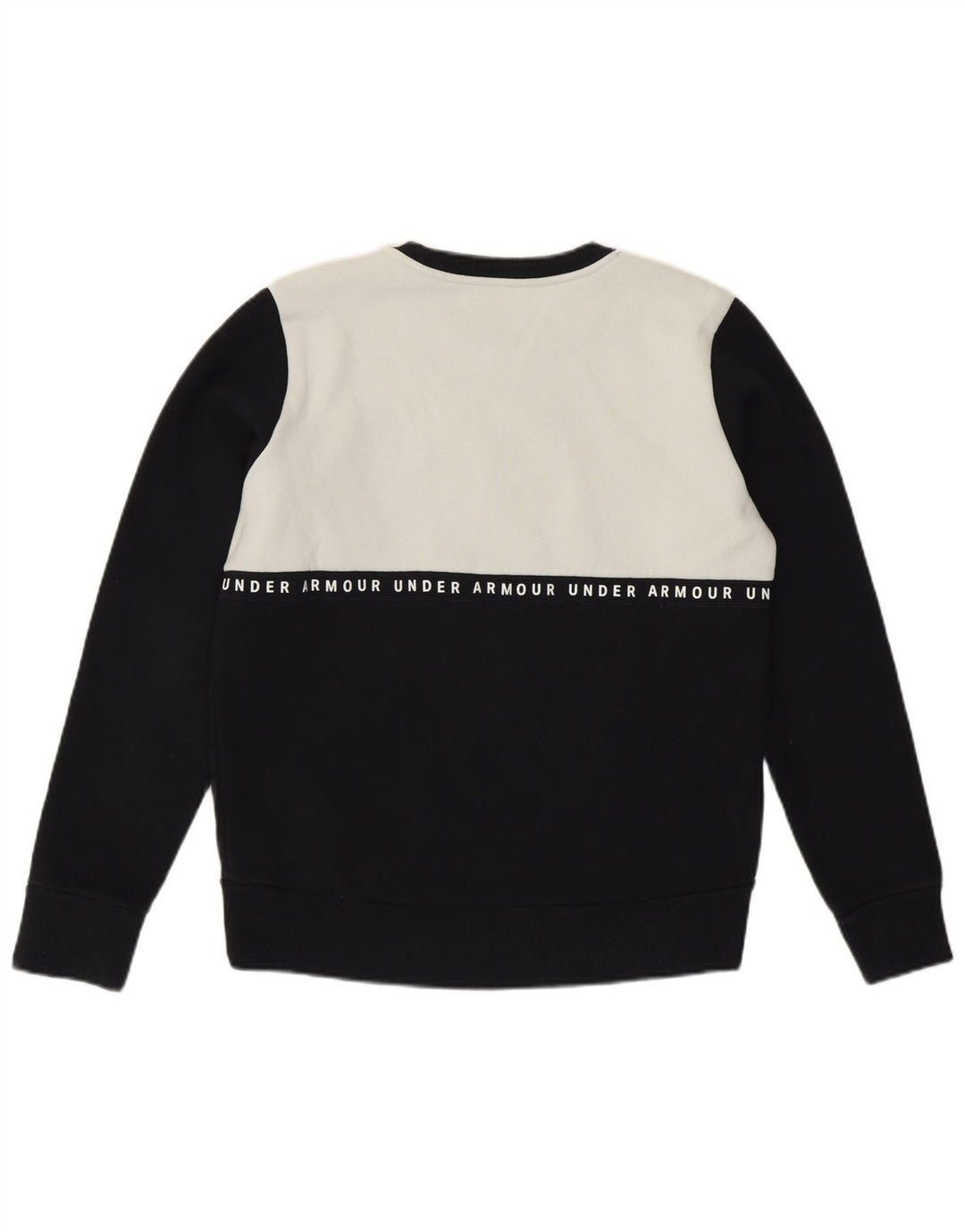 UNDER ARMOUR Sweat-shirt pour femme UK 10 Small Noir Colourblock
