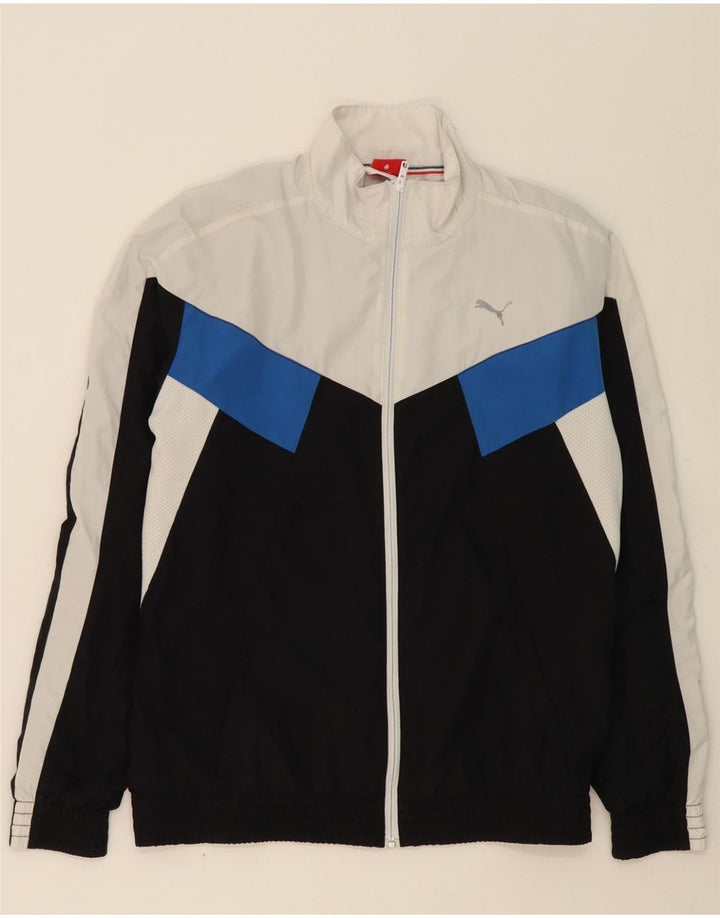 PUMA Mens Tracksuit Top Jacket Large Black Colourblock Polyester Vintage Puma and Second-Hand Puma from Messina Hembry 