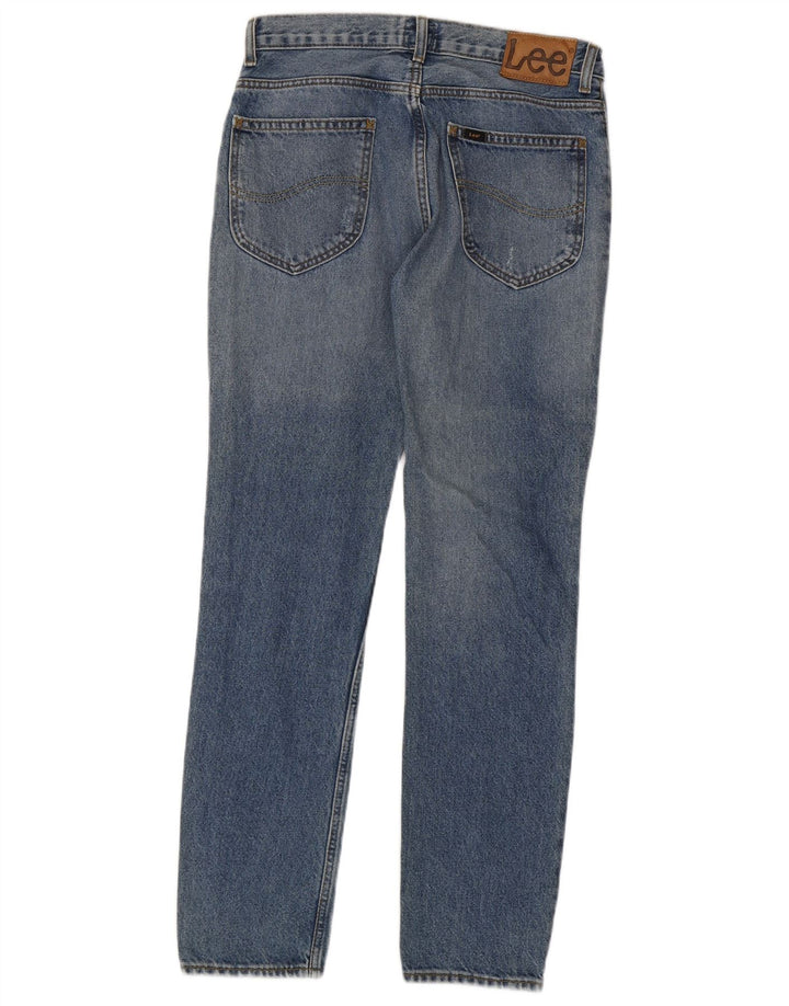 Lee Femme Rider Jean Slim Effet Déchiré W30 L32 Bleu Coton