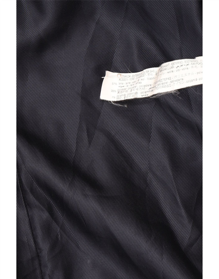 Zara Womens Double Breasted Coat UK 16 Large Bleu Marine Laine