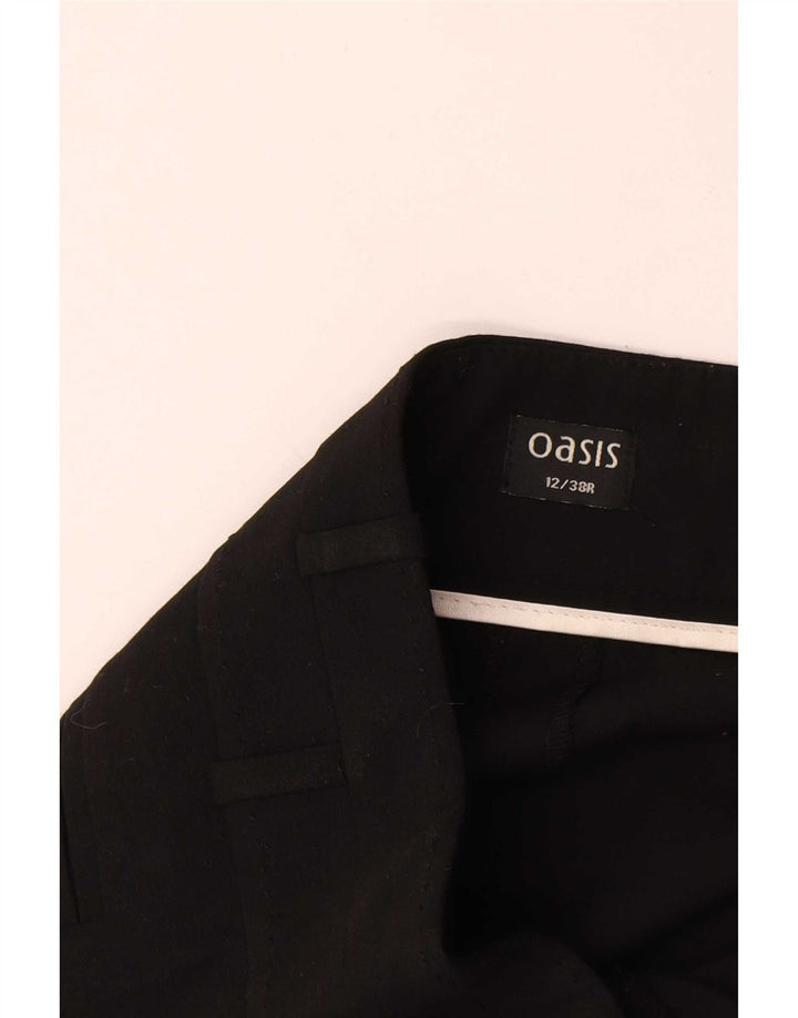 Oasis Pantalon décontracté bootcut pour femme UK 12 Medium W34 L29 Noir Polyester