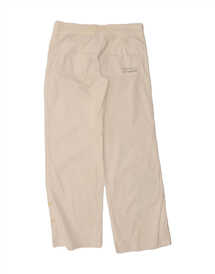 NORTH SAILS Womens Wide Leg Trousers IT 44 Medium W30 L32 White Vintage North Sails and Second-Hand North Sails from Messina Hembry 