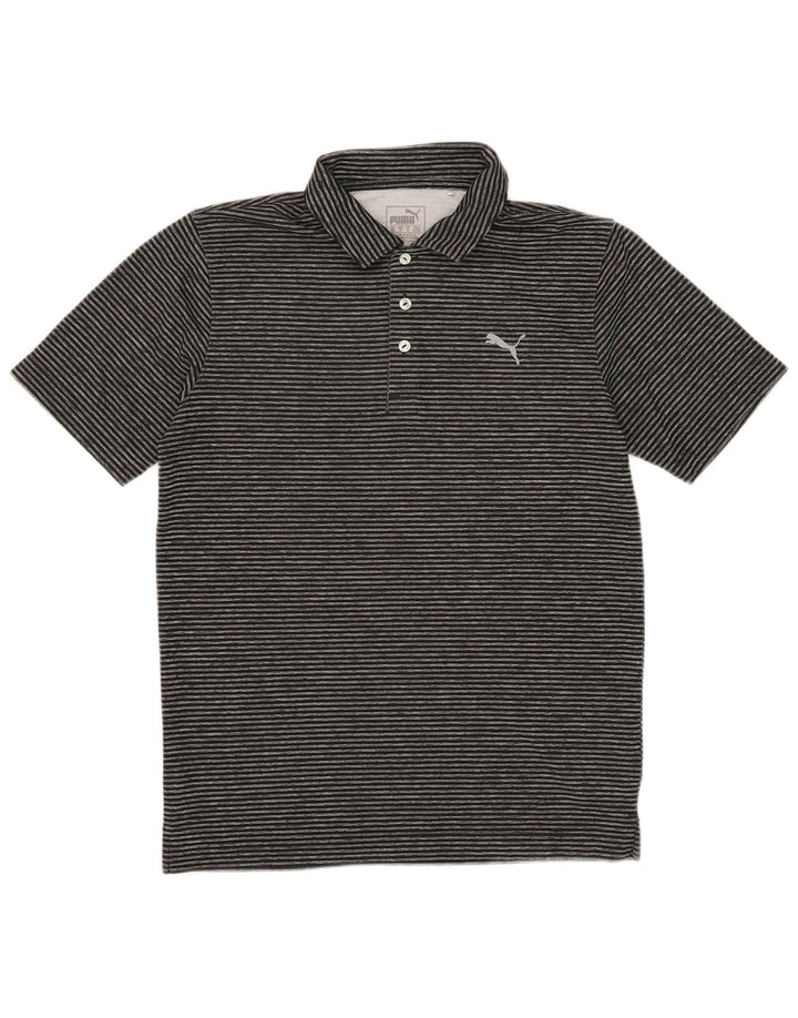 Puma Polo Homme Petit Noir Rayure Polyester