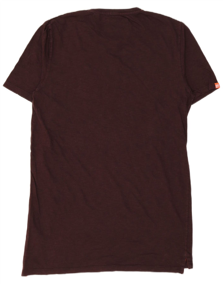 SUPERDRY T-Shirt Homme Top XL Bordeaux Coton