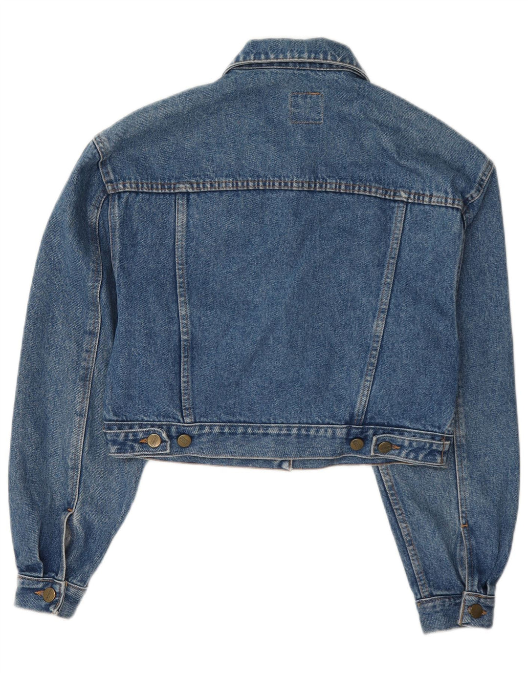 Stefanel Veste en jean courte pour femme UK 12 Bleu moyen