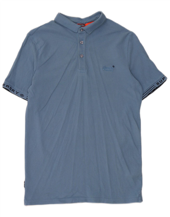 Superdry Polo Graphique Homme Bleu Moyen Coton