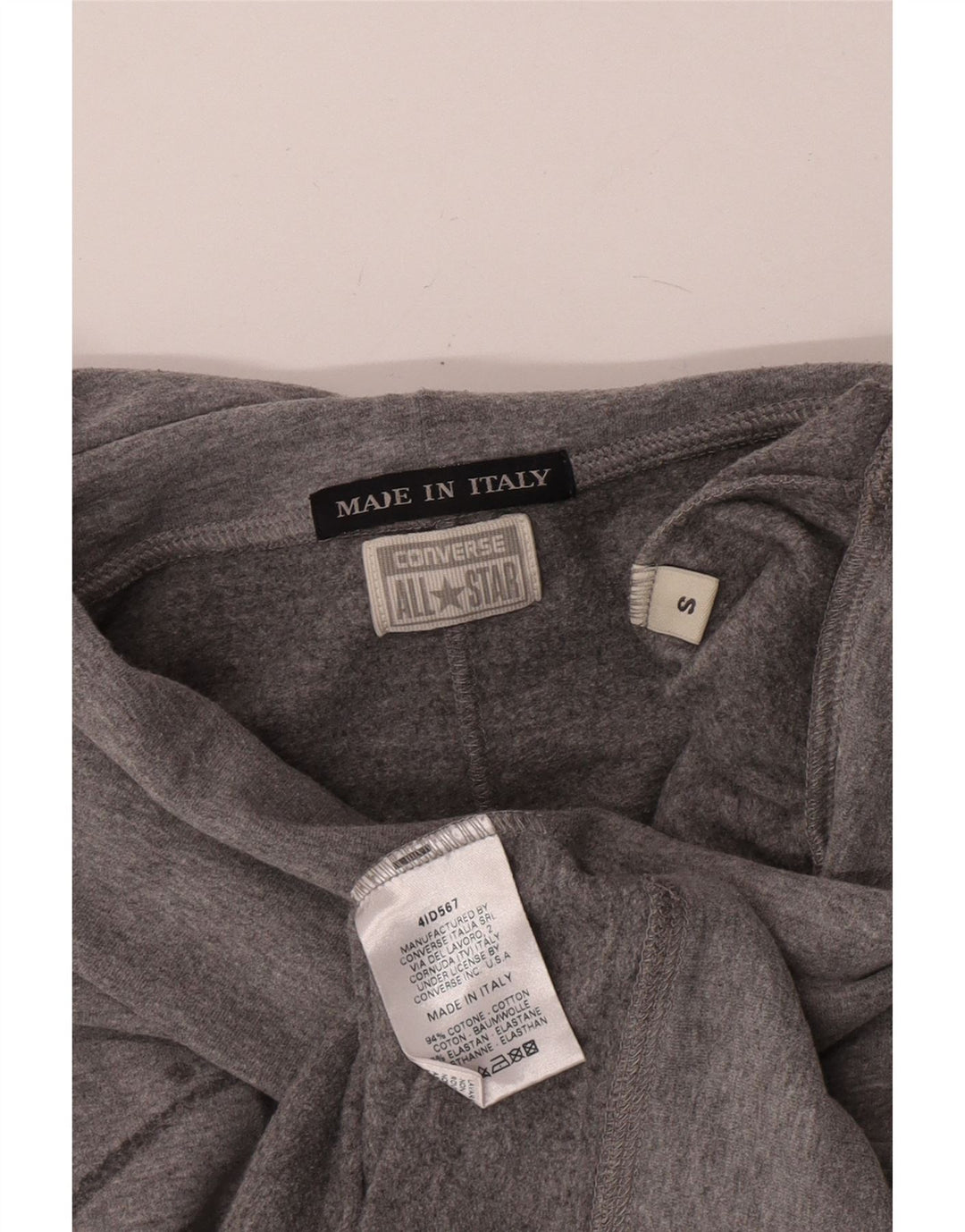 Converse Sweat-shirt graphique pour femme UK 10 Petit coton gris