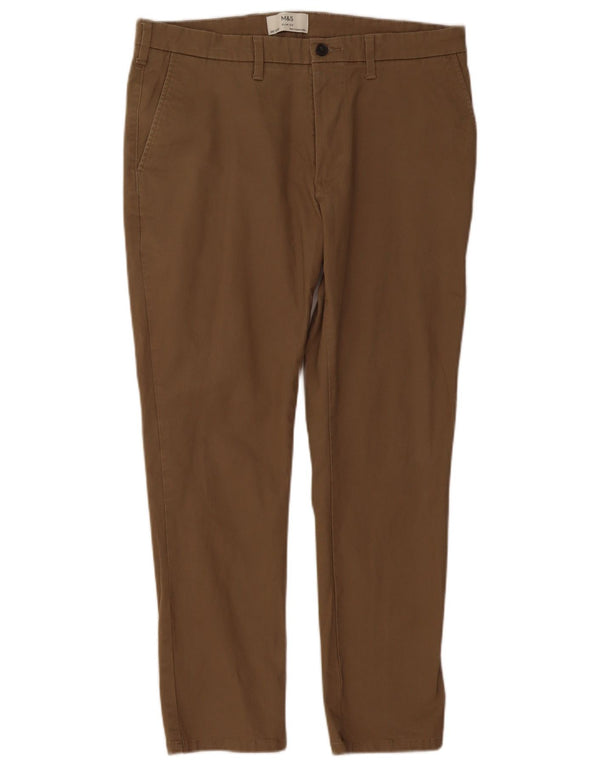 Marks & Spencer Pantalon Chino Slim Fit Homme W36 L29 Coton Beige