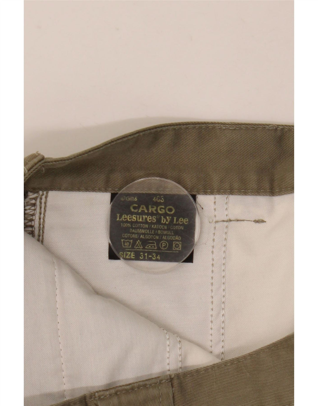 LEE Pantalon Cargo Droit Homme W31 L31 Beige Coton