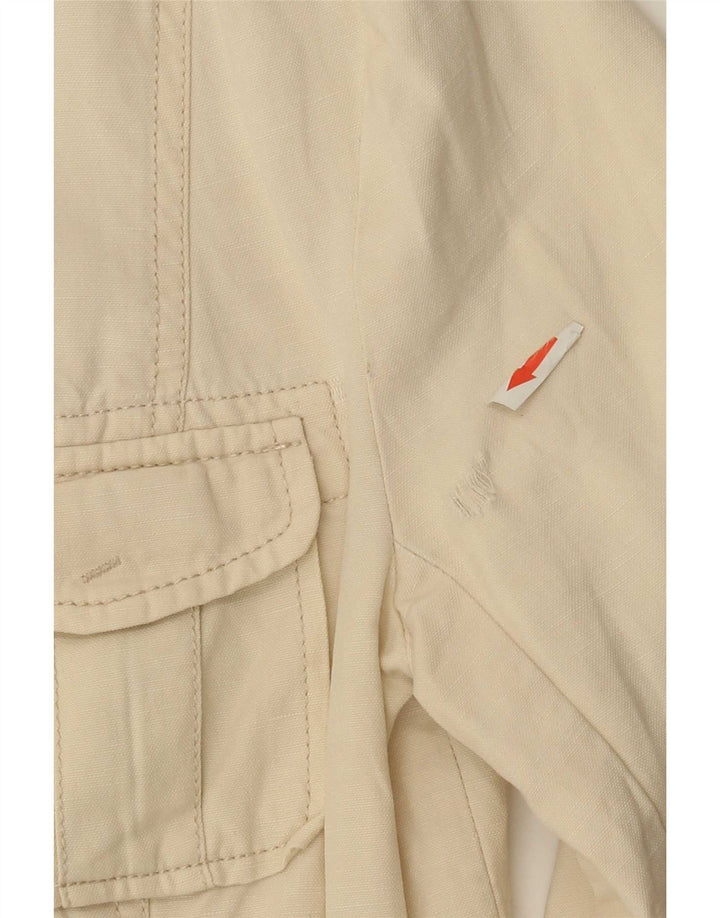 Zara Veste utilitaire pour femme UK 12 Coton beige moyen